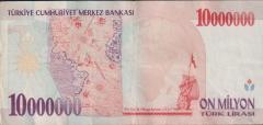 7.Emisyon 10 000 000 Lira E39 820204 Çok Çok Temiz