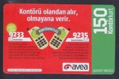 AVEA 150 KONTÖR - KONTÖR PAYLAŞ SKT 2009