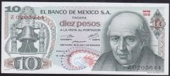 Meksika 10 Pesos 1975 Çil ( Z ) Pick63h