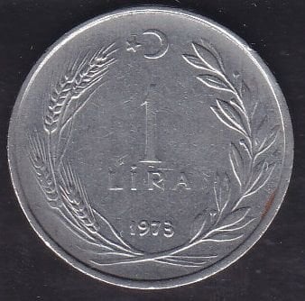 1973 Yılı 1 Lira Düz