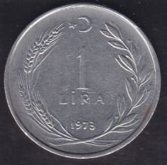 1973 Yılı 1 Lira Düz