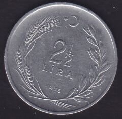 1976 Yılı 2.5 Lira Ters