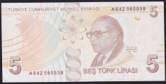 9.Emisyon 1.Tertip 5 Lira A642 565939 Ççt Çilaltı