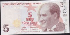 9.Emisyon 1.Tertip 5 Lira A642 565939 Ççt Çilaltı