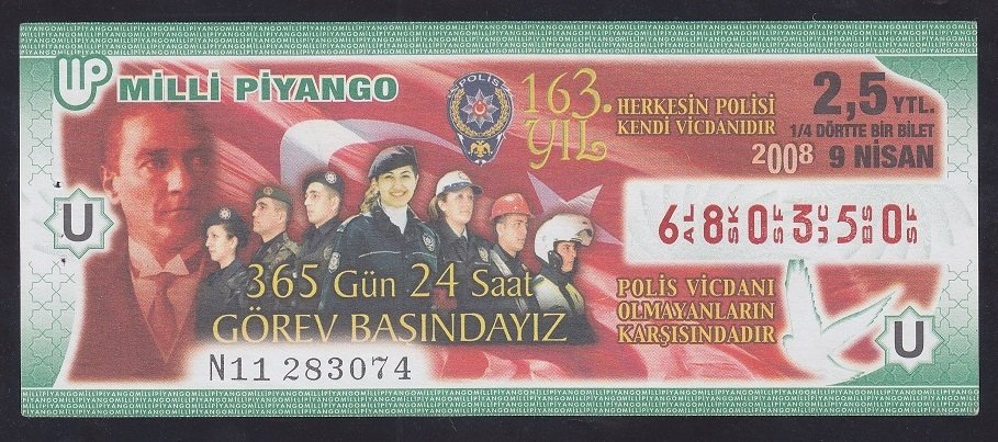 2008 9 NİSAN ÇEYREK BİLET