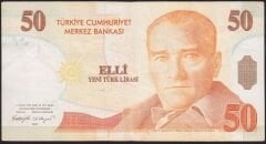 8.Emisyon 50 YTL B23 795502 Çok Temiz