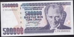 7.Emisyon 4.Tertip 500.000 Lira L79 285011 Çil