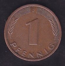 Almanya 1 Pfennig 1990 J