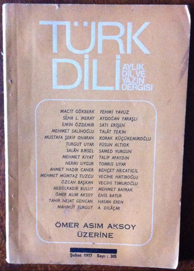 TÜRK DİLİ Sayı: 305 ŞUBAT 1977 eski para koleksiyon