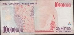 7.Emisyon 10 000 000 Lira A20 959617 Çok Temiz