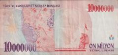 7.Emisyon 10 000 000 Lira E36 692573 Çok Temiz+
