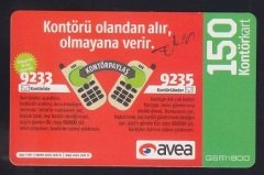 AVEA 150 KONTÖR - KONTÖR PAYLAŞ SKT 2010