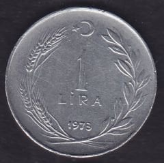 1973 Yılı 1 Lira Ters