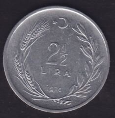 1976 Yılı 2.5 Lira Düz
