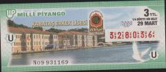 2008 29 Mart Çeyrek Bilet U Serisi