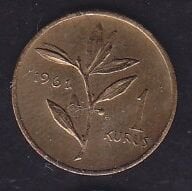 1961 Yılı 1 Kuruş