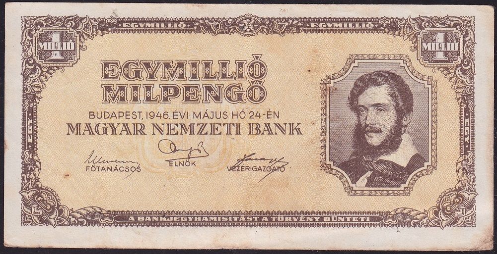 Macaristan 1000000 Pengo 1946 Çok Temiz+