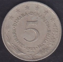 YUGOSLAVYA 5 DİNAR 1971