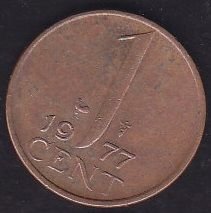 Hollanda 1 Cent 1977
