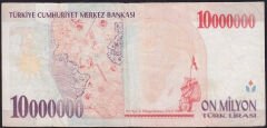 7.Emisyon 10.000.000 Lira G89 956787 Çok Temiz