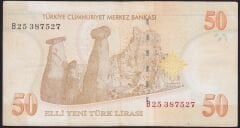 8.Emisyon 50 YTL B25 387527 Çok Temiz+