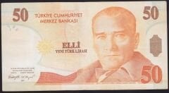 8.Emisyon 50 YTL B25 387527 Çok Temiz+