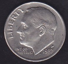 Amerika 1 Dime 1987 P