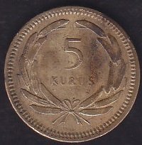1955 Yılı 5 Kuruş