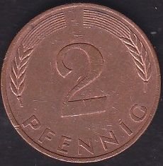 Almanya 2 Pfennig 1981 J