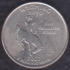 Amerika Çeyrek Dolar 2007 Hatıra Wyoming