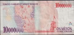 7.Emisyon 10 000 000 Lira E34 964997 Çok Temiz+