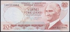 6.EMİSYON 4.TERTİP 20 LİRA I69 572994 ÇİLALTI