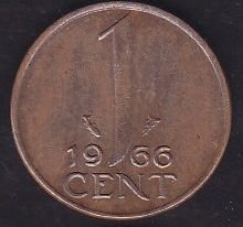 Hollanda 1 Cent 1966