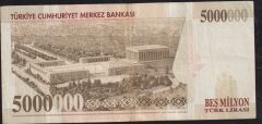 7.Emisyon 5 000 000 Lira G20 457216 Çok Temiz