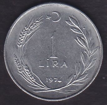 1974 Yılı 1 Lira Düz