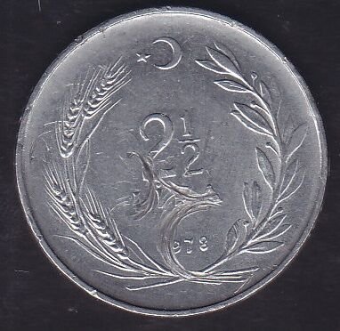 1978 Yılı 2.5 Lira Ters