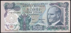 6.Emisyon 2.Tertip 500 Lira L79 051381 Ççt Çilaltı