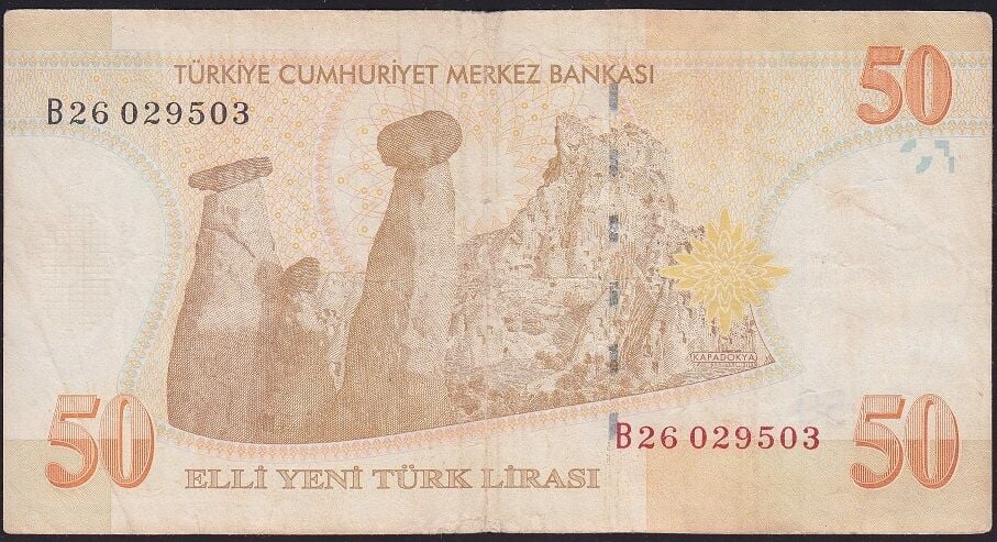 8.Emisyon 50 YTL B26 029503 Çok Temiz