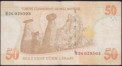 8.Emisyon 50 YTL B26 029503 Çok Temiz