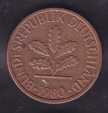 Almanya 1 Pfennig 1980 G