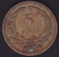 1956 Yılı 5 Kuruş