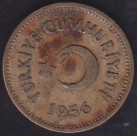 1956 Yılı 5 Kuruş