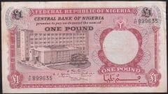 Nijerya 1 Pound 1967 Çok Temiz Pick 8