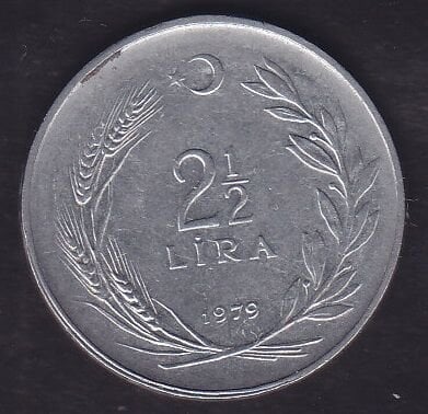 1979 Yılı 2.5 Lira Ters