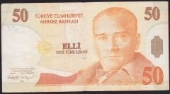 8.Emisyon 50 YTL B27 181244 Çok Temiz+