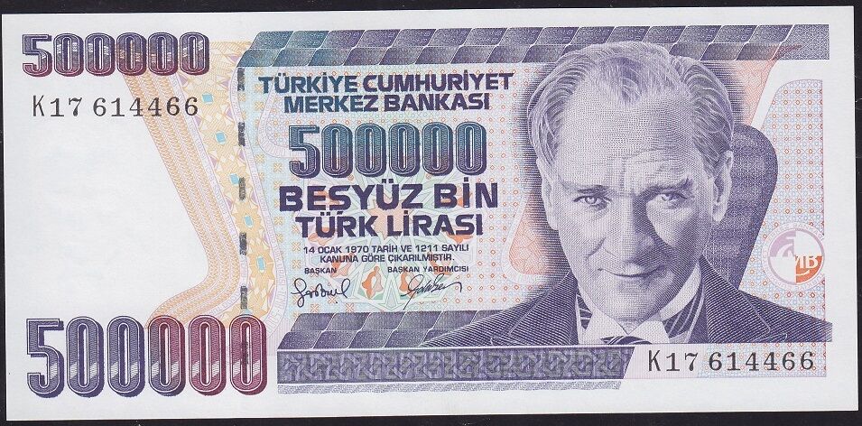 7.Emisyon 4.Tertip 500000 Lira K17 614466 Çilaltı Çil