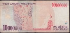 7.Emisyon 10 000 000 Lira A15 312331 Çok Temiz