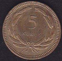 1951 Yılı 5 Kuruş