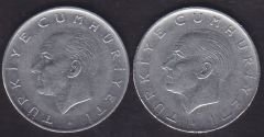 1973 Yılı 1 Lira (Ters Düz Takım)