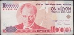 7.Emisyon 10 000 000 Lira A13 731129 Çok Temiz